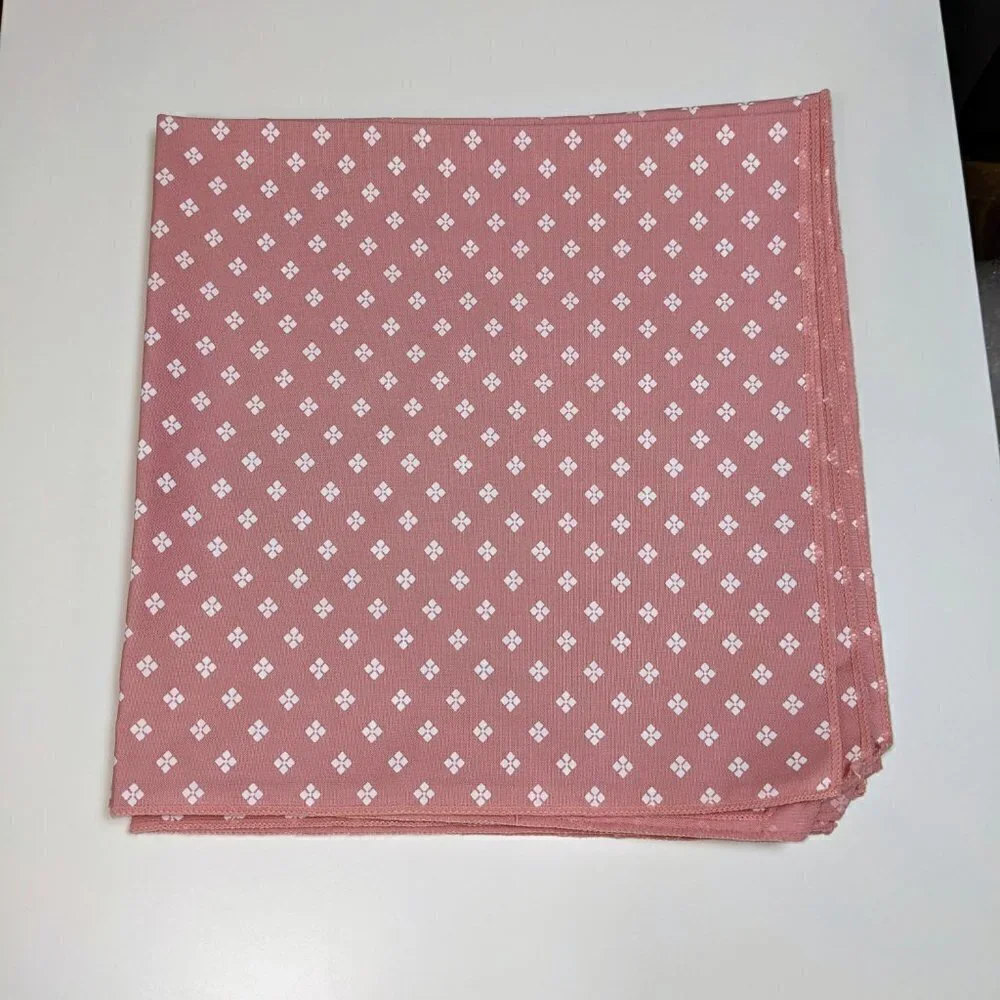 Vintage Pink Polka Dot Diamond Napkins (Set of 6)